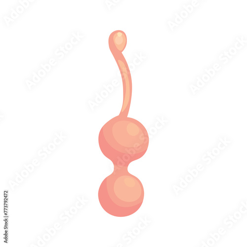 Vaginal beads on white background