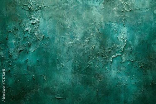 Old green painted wall background texture close up,  Grunge surface