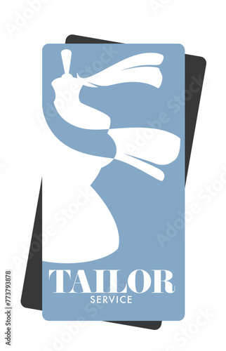 Vintage Scissors Tailor Logo vector