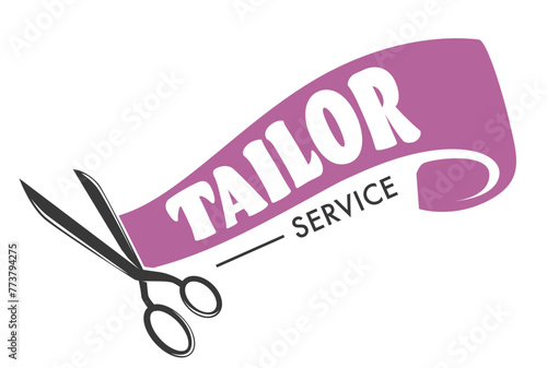 Scissors Thimble Tailor Service Logo
