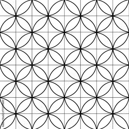 Geometric repeat circle pattern - Ai Generated