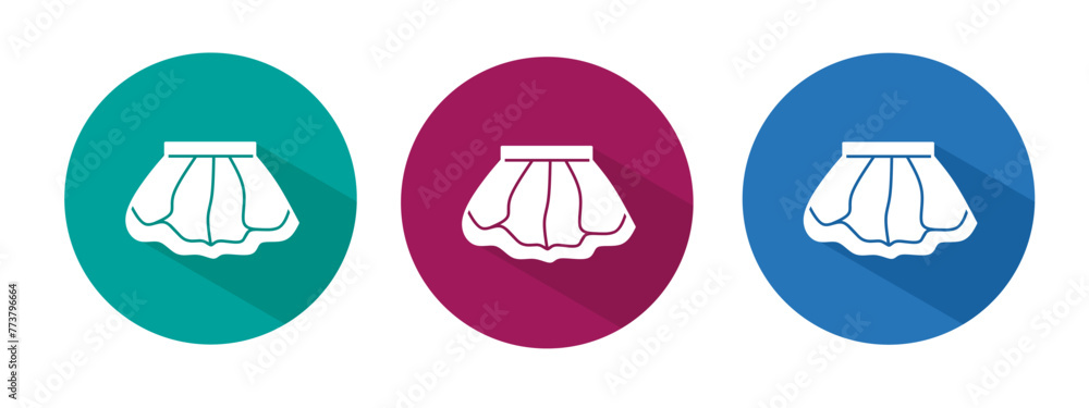 Icon for skirt vector illustration in flat. Icon for skirt vector illustration in flat.