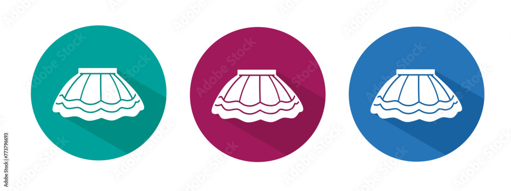 Icon for skirt vector illustration in flat. Icon for skirt vector illustration in flat.