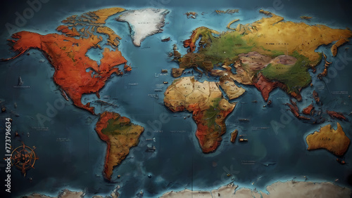 World map heat map concept Created With Generative Ai