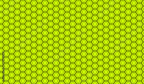 abstract green hexagonal seamless patterned background.