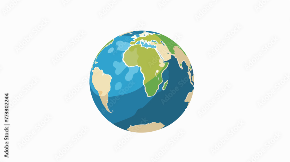 Earth icon. Flat design vector for web banner web 