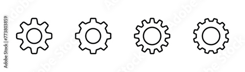 Gear vector icon set