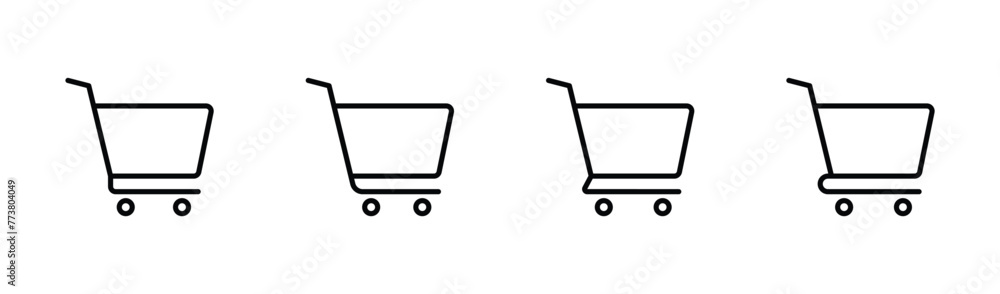 Shopping cart icon set vector Shopping cart icon set vector