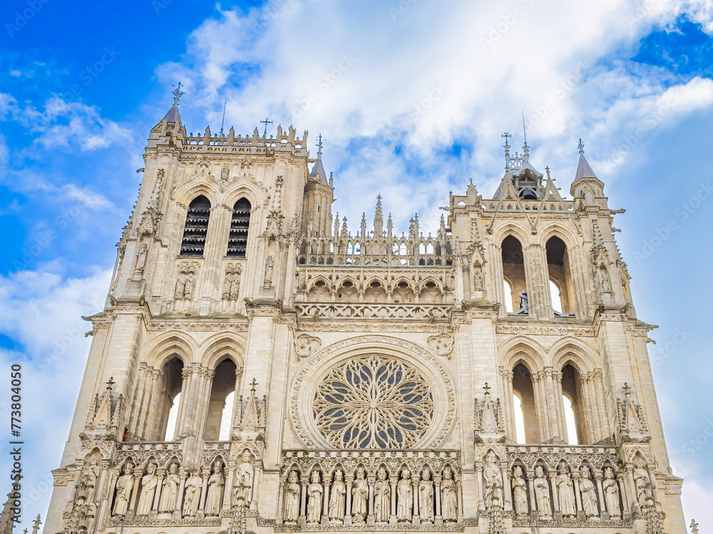 Traditional Cathedral building in Amiens , France