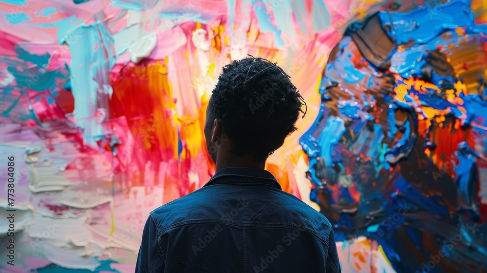 Fototapeta premium Delving into the collaborative possibilities of AI for artistic projects AI generated illustration