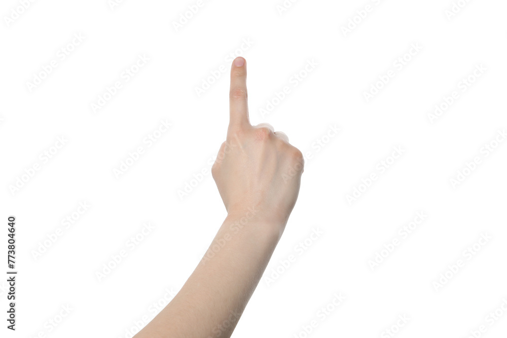 PNG,female hand showing index finger, isolated on white background PNG,female hand showing index finger, isolated on white background