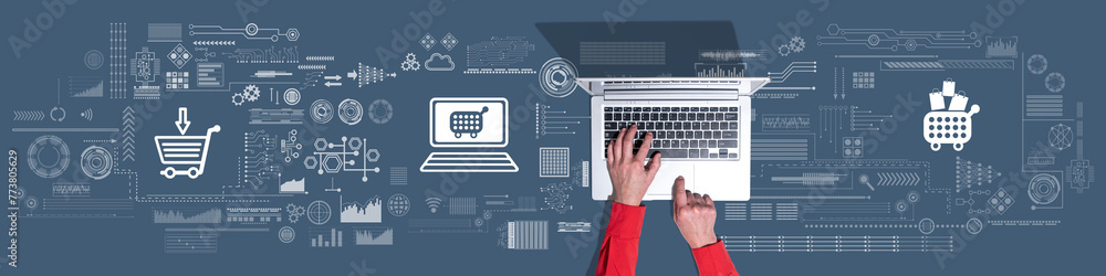 Concept of online shopping Concept of online shopping