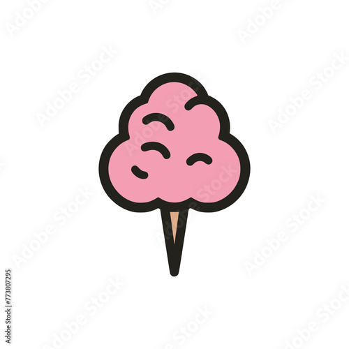 sweet cotton candy logo vector illustration template design