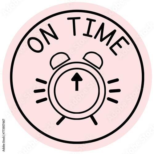 clock icon on white background