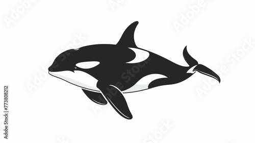 Orca icon and symbol vector template  flat vector isolated