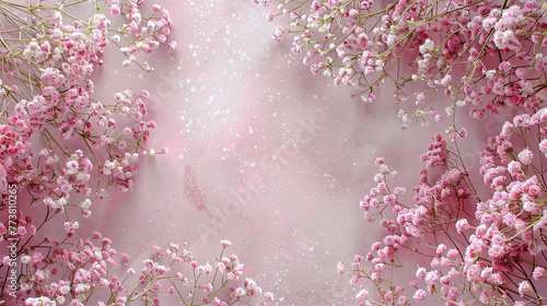 AI art, Gypsophila background カスミソウの背景