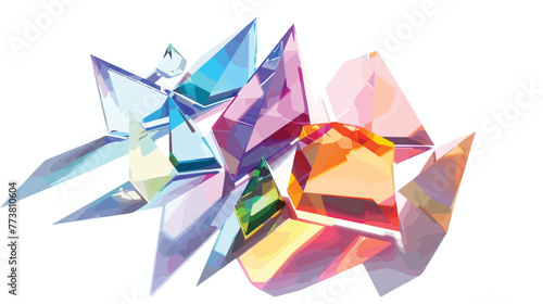 Prism of Reflections Translucent Glass Shapes Creating