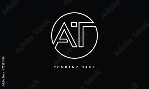 AT, TA, A, T Abstract Letters Logo Monogram