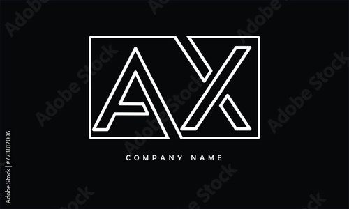 AX, XA, A, X Abstract Letters Logo Monogram