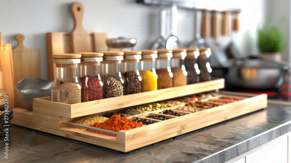 Kitchen spice rack kitchen set