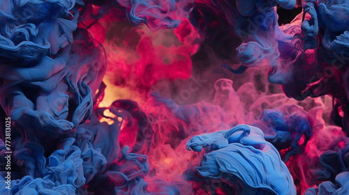 blue, red and orange  smoke  background, repetitive tile background