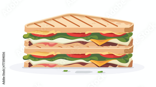 sandwich snack lunch fast food icon Flat 