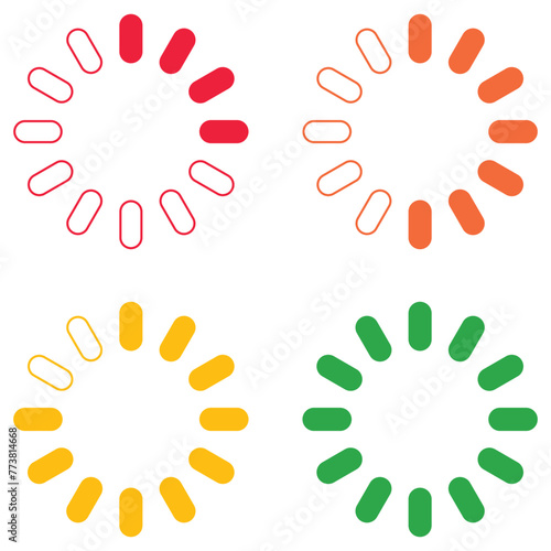 The progress of loading icon, processing of working sign, downloading symbol