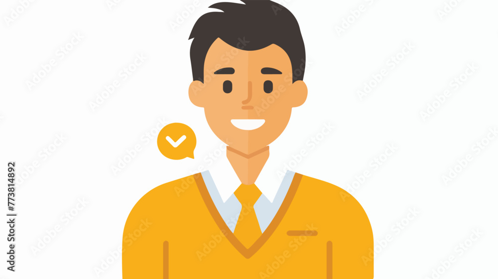 Service Manager Message vector icon. Style isolated flat sym