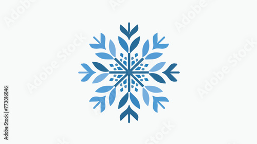 Snowflake vector icon flat vector isolated on white background