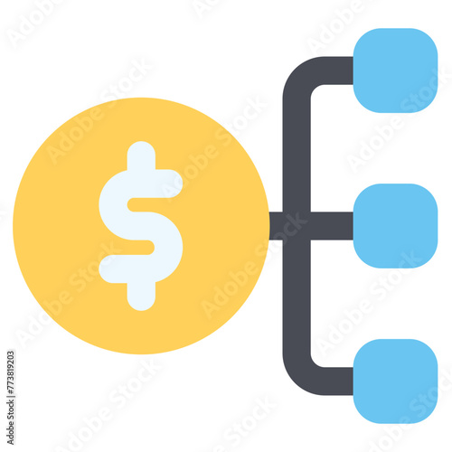 financial plan icon for illustration