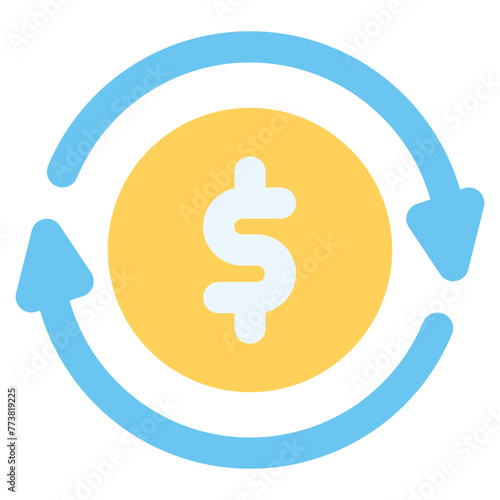 money exchange icon for illustration