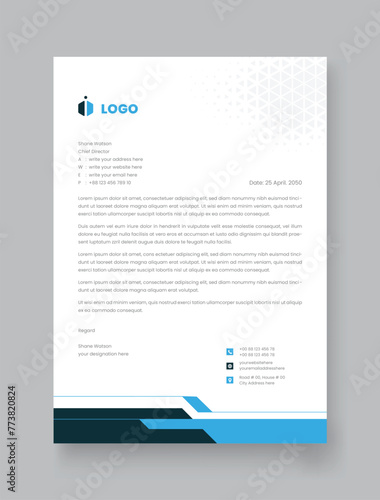 Vector corporate stylish and elegant business stationary letterhead design template