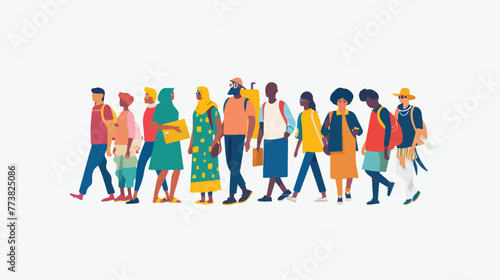 World Refugee Day. Concept of social event. flat vector