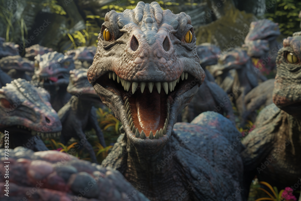 Image of dinosaurs in its environment. History of dinosaurs. Topics related to dinosaurs. History book. Extinction of dinosaurs. Image of dinosaurs in its environment. History of dinosaurs. Topics related to dinosaurs. History book. Extinction of dinosaurs.