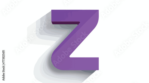 Zoom sign Violet icon with flat style shadow path.