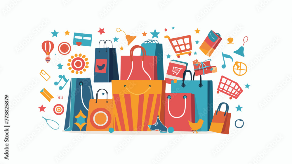 Trendy design icon of shopping promotion Flat vector