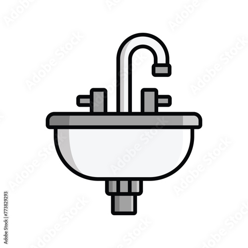 sink icon vector design template simple and clean