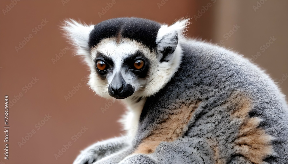 A Lemur With Its Tail Wrapped Around Its Body Kee  3