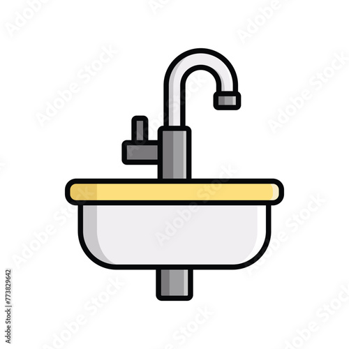 sink icon vector design template simple and clean