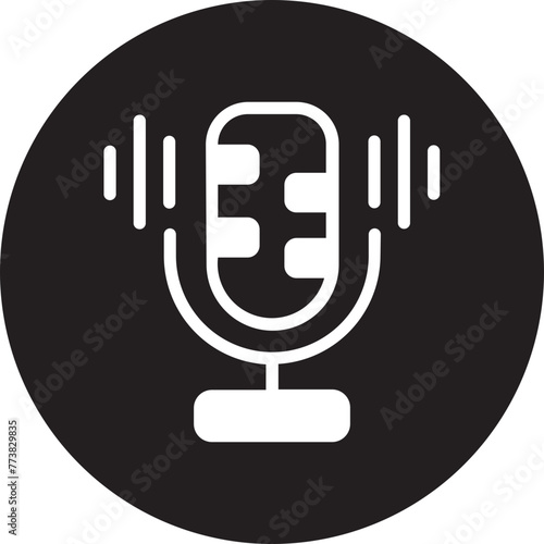 voice recorder glyph icon