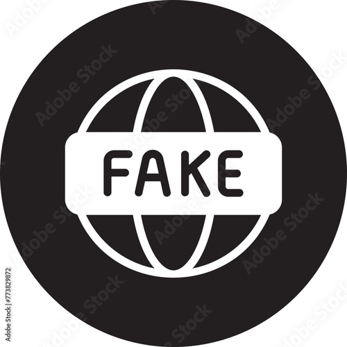fake news glyph icon