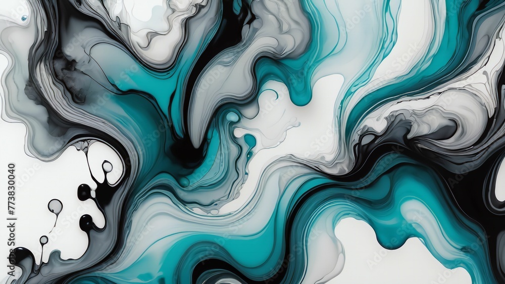 1. Natural luxury abstract fluid art painting in alcohol ink technique. Tender and dreamy wallpaper. Mixture of colors creating transparent waves and golden swirls. For posters, other printed material