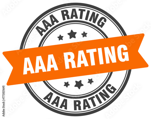 aaa rating stamp. aaa rating label on transparent background. round sign