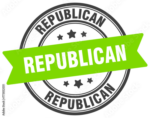 republican stamp. republican label on transparent background. round sign