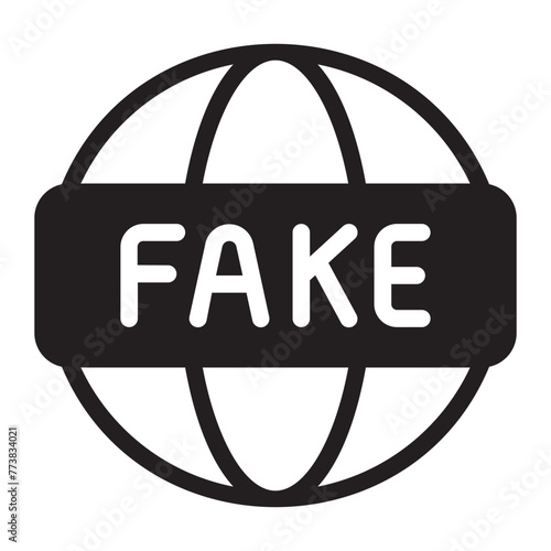 fake news glyph icon