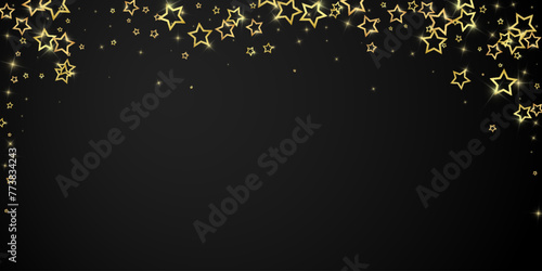 Christmas spirit. Scattered falling stars.