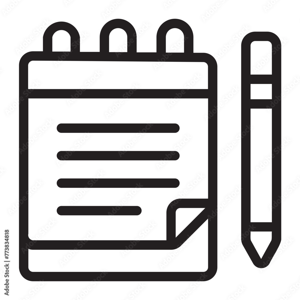notes line icon notes line icon