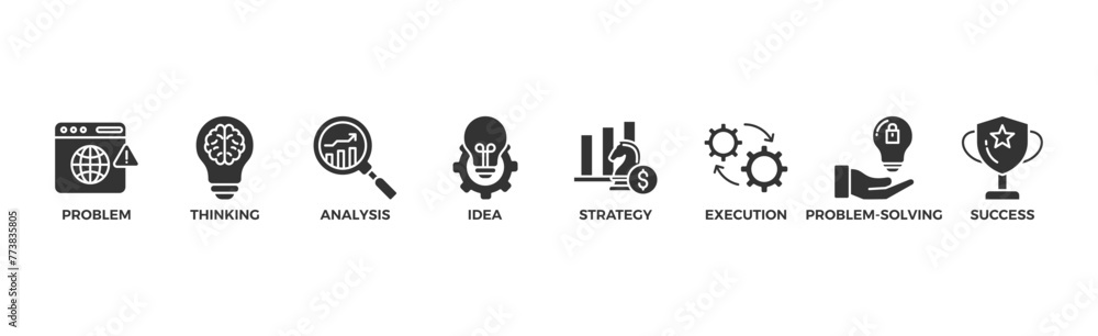 Solution banner web icon vector illustration concept with icons of ...