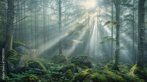 Enchanted Mist  Embracing Tranquility in the Forest