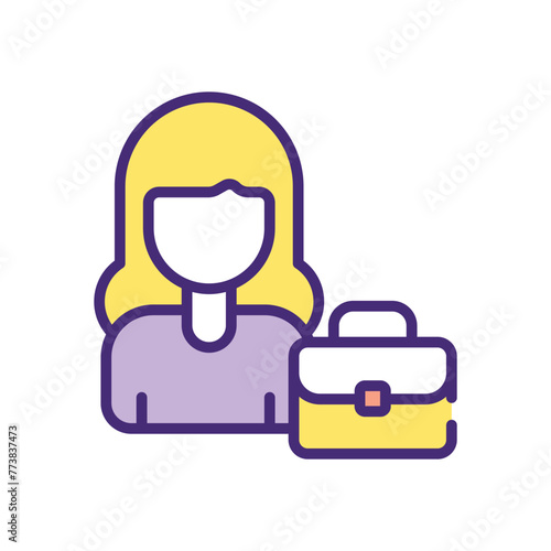 Businesswomam vector icon design